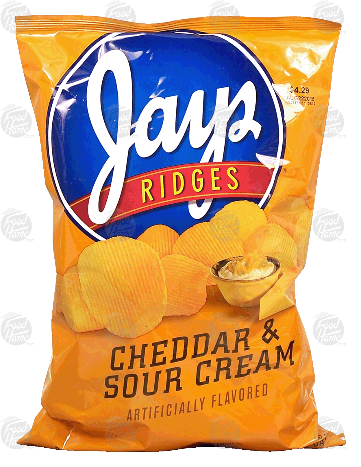 Jay's Ridges cheddar & sour cream flavored potato chips Full-Size Picture